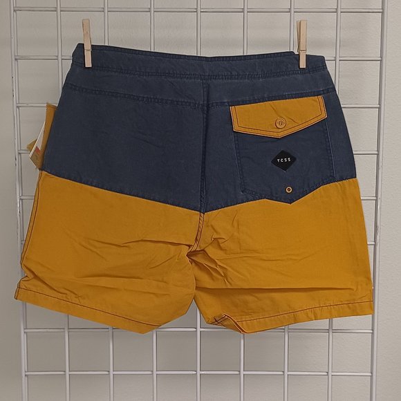 Critical Slide Society Men's Beach Shorts- Split The Peak Trunk - Taffy - Picture 2 of 4